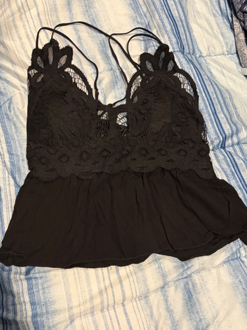 Rue21 Black Lace Strappy Tank Top